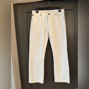 Lacoste Men's Crisp White Straight Jeans size 32 LIKE NEW